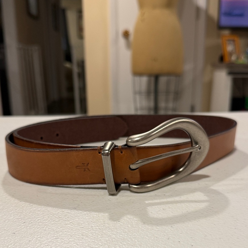 Frye Brown Leather Belt Size M